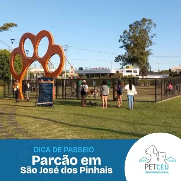 Procurando um programa perfeito para você e seu peludo?  Conheça o Parcão de São José dos Pinhais! Com 1.100 m2 de área segura e cercada, o Parcão é um espaço ideal para os cães correrem livres, brincarem e socializarem com outros amiguinhos!  Destaques do Parcão: 🐾 Área gramada e ampla, com bebedouros caninos para manter a hidratação 🐾 Playground exclusivo com rampas, barras de salto e brinquedos  🐾 Bancos e mesas para o descanso dos tutores  Leve seu amigo para gastar energia e aproveitar cada segundo ao ar livre. E lembre-se: mantenha o ambiente limpo e seguro, respeitando o regulamento do Parcão!  📍Onde? Parque São José, Av. das Torres, 100 – Cidade Jardim, São José dos Pinhais 🕢Horário: Todos os dias, das 7h às 19h  #DicaPet #PetCéu #PasseioComPets #ParcãoSJP